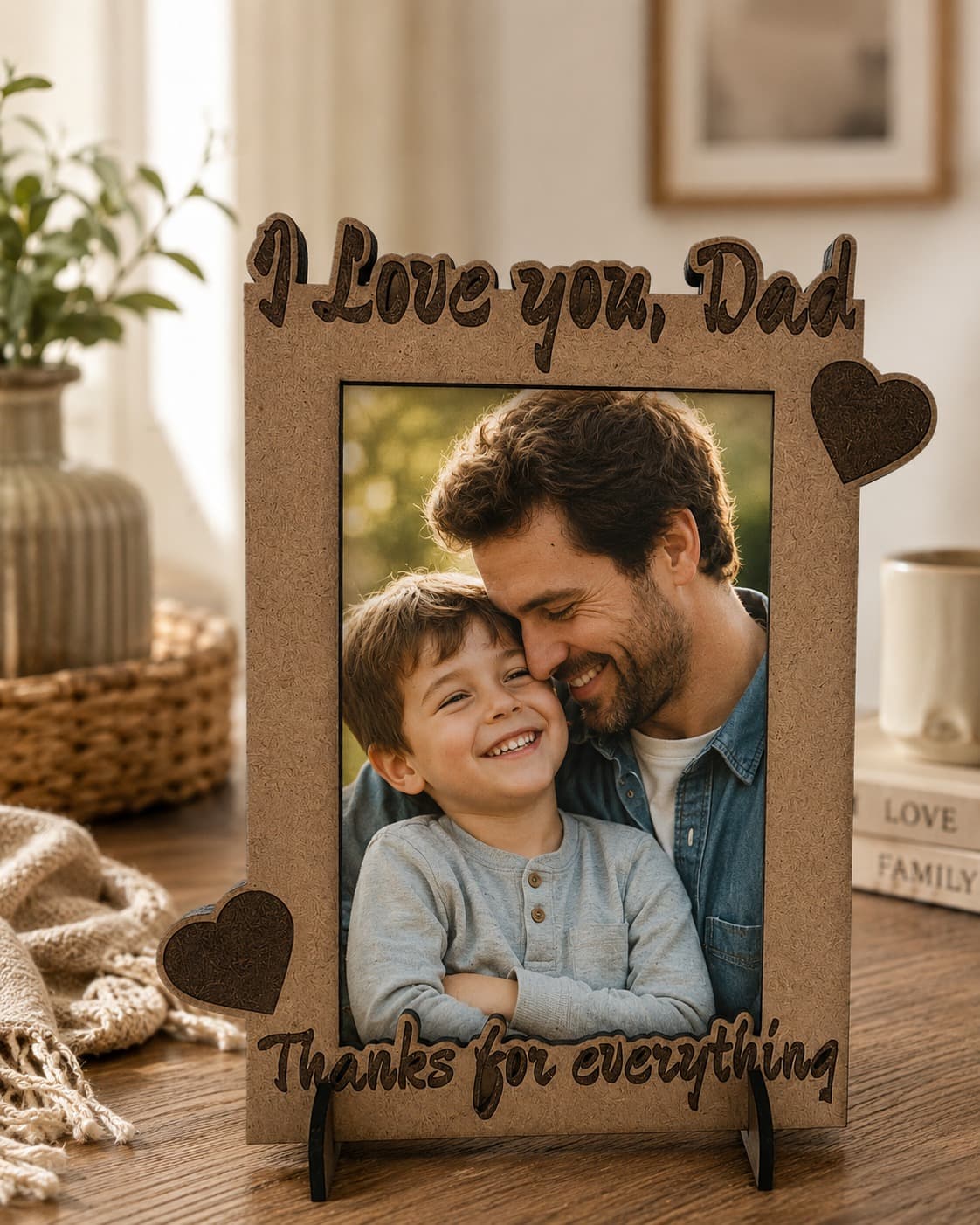 Engraved I love you Dad photo frame